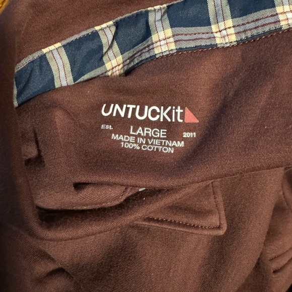 UNTUCKit Damaschino Polo Shirt Mens L Long Sleeve Wrinkle-Free Contrast Placket - Picture 11 of 16